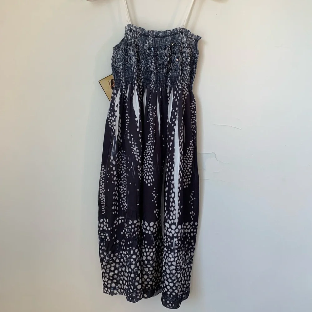 Lapis Convertible 3-Way Strapless Dress Black S/M
